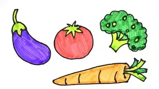How to Draw Vegetables || Easy Drawing for kids