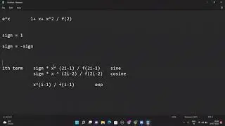 Sum of series - sum  = sum + ith term