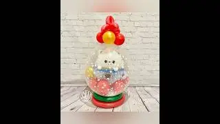 TIME LAPSE: Stuffed balloon bouquet. 