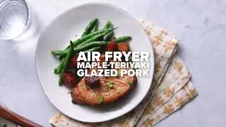 Air Fryer Maple Teriyaki Glazed Pork Chops