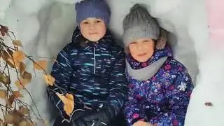 Крутой дом из снега.🏕️😉😄