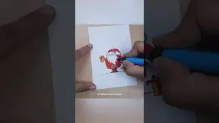 Cute Santa Doodle Card 🎅❤️ #santaclaus #doodleart #christmas2023