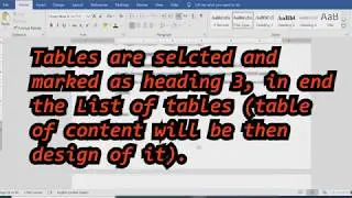 Formatting thesis / report design using MS word