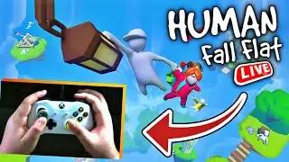 Testando e Jogando HUMAN FALL FLAT no XBOX ONE Ao Vivo! (GamePlay Multiplayer Teste) #pcgamepass