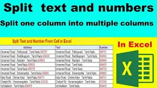 How to Split  text and numbers in excel | Split one column into multiple columns in Excel