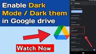 how to apply /Enable dark Mode/ Dark them in Google drive |Apply dark Mode/dark them on Google drive