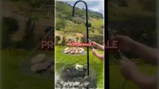 He Built an Adjustable BBQ with Stones and Wire 😲🔥