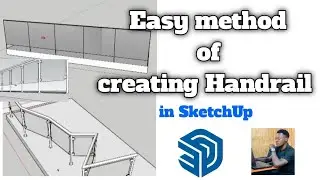 Handrail modeling in SketchUp