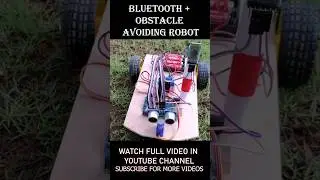 Bluetooth+Obstacle avoiding robot 