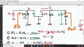 Common Source MOSFET amplifier numerical and LTspice simulation