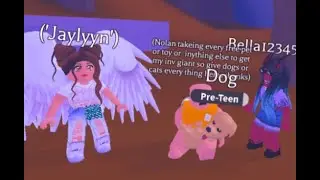 Rp in (Roblox) (Adopt Me) Where my brother Logan is called poor by Bella.