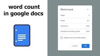 how to check word count in google docs document