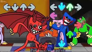Friday Night Funkin' - Scary Larry vs Huggy Wuggy & Player (Poppy Playtime x FNF). FNF MOD.