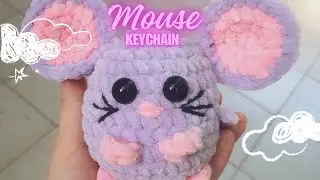 Mouse keychain crochet