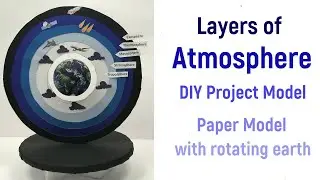 layers of atmosphere working model - layers of atmosphere project - science model - science project