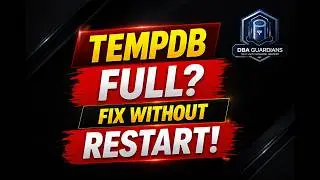 TempDB Full? 😱 Fix & Shrink Without Restart | SQL Server DBA Real-Time Solution