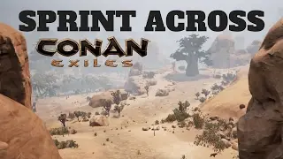 HOW BIG IS THE MAP in Conan Exiles? Sprint Across the Map