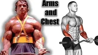 Arnold Schwarzenegger - Chest and arms workout