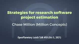 OP Lunch Talk #59: "Strategies for research software project estimation"