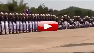 Panic Whistle Cause Prince Philip's  Royal Army Parade of Arms to Execute  Weird Formation
