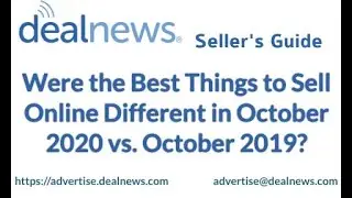 Were the Best Things to Sell Online Different in October 2020 vs  October 2019?