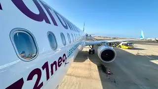 EuroWings Airbus A321NEO landing at Faro Portugal