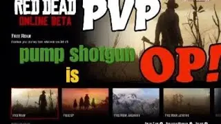 Red dead online PVP pump shotgun is OP
