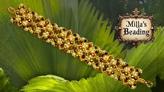 Bronze & Pearls Beading Bracelet 💎 #beadingtutorials #beading #beadsjewellery #artesanato #diy