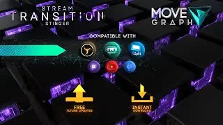 Twitch Stinger Transition - QUBIX Purple 🟣 - 30% OFF Only Today