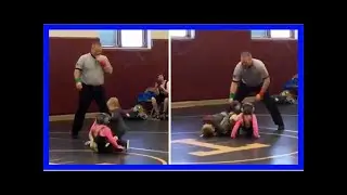 2-yr-old thinks sister’s wrestling match is a real fight, hilariously tackles her opponent in viral