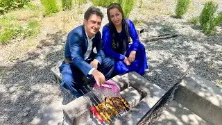 Grilling Kebabs in Nature | Village Lifestyle