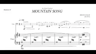 Mountain Song for tuba and piano | Brian Ciach | score video