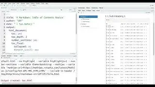 R Markdown: Table of Contents