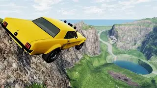 Car Jumps VS Giant Pit BeamNG Drive