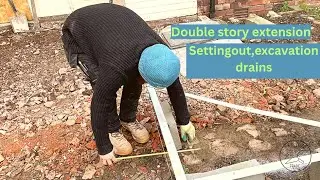 Victorian build double story extension: setting out, excavating, drains and concrete pour