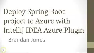 Deploy Spring Boot project to Azure with Azure Toolkit for IntelliJ IDEA