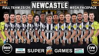 NEWCASTLE Facepack PES 2021 Full Team Season 23/24 ( SIDER ◆ CPK ) ⚽ أوجه لاعبى نيوكاسل موسم 23/24