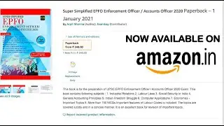 UPSC EPFO 2020 Update | Super Simplified EPFO book available on Amazon | EPFO MCQ Question Bank