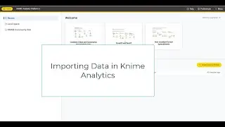 Importing data and making scatter plots in KNIME Analytics