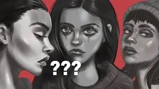 Портреты/ процесс рисования лиц