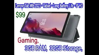 Lenovo Tab M9 | lenovo tab m9 review |  Long Battery Life | Color  Gray | 3GB RAM | 32GB Storage