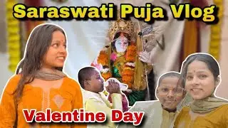 Saraswati Puja Vlog | Itna jada barish😦 | Valentine Day Special | Mansi Gupta | MG186