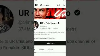 37 Million subscribers in 2 days #football #cr7 #cristianoronaldo #cristiano_ronaldo #urronaldo