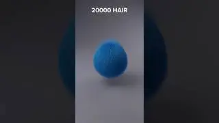 1 Hair vs 20000 Hair Blender 3D Animation Showcase 🚀 