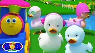 пять маленьких уток | Mузыка для малышей | Bob The Train Russia | Детский сад | Дошкольное видео