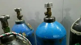 Заправка кислорода с другого балона.