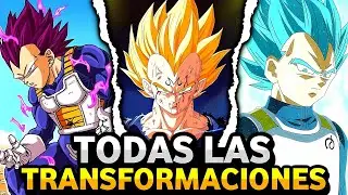 Todas Las TRANSFORMACIONES de VEGETA en la Historia de DRAGON BALL
