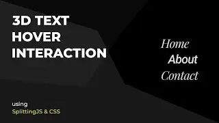 3D Text Hover Interaction using minimal JS & CSS