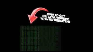 How to get private number with information for affiliate market or advertising