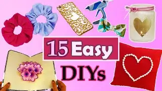 15 EASY DIYs FOR WHEN YOU'RE BORED AT HOME I Cute Room Decor Ideas I DIY Hair Accessoires